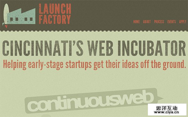 Launch Factory in 70 Best Creative Websites of 2012