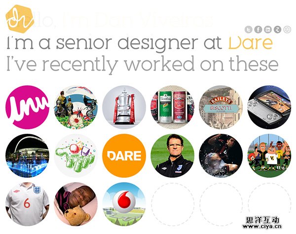 Dan Viveiros in 70 Best Creative Websites of 2012