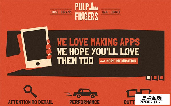 Pulpfingers in 70 Best Creative Websites of 2012