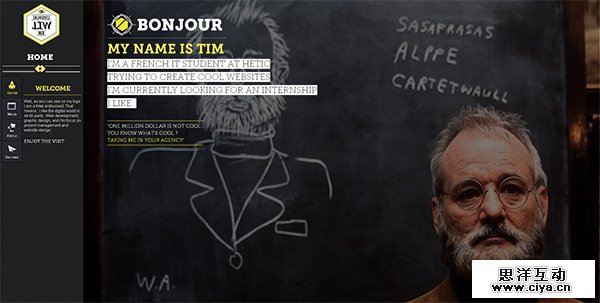 Tim Roussilhe Portfolio in 70 Best Creative Websites of 2012