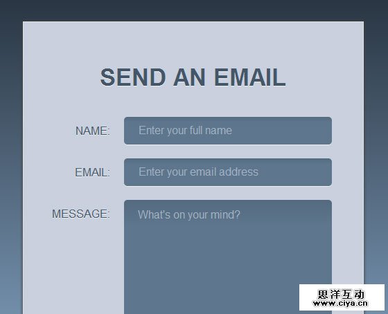 Create a Stylish Contact Form with HTML5 and CSS3