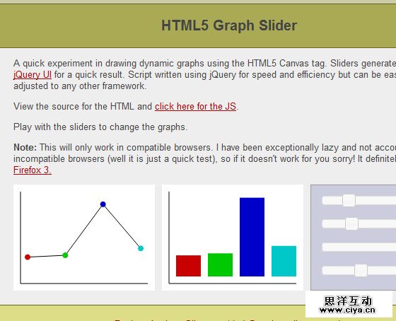HTML5 Graph Slider