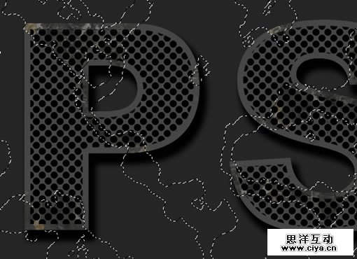 130RV392D0 13U108 在Photoshop中制作斑驳的彩色生锈金属文字