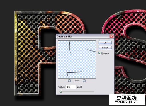 130RV395a0 14625Y 在Photoshop中制作斑驳的彩色生锈金属文字