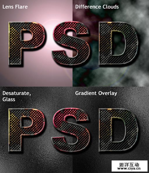 130RV39AZ 1495212 在Photoshop中制作斑驳的彩色生锈金属文字