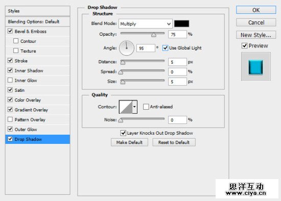 2 drop shadow 550x394 Create Unique Neon Text Effect in Photoshop