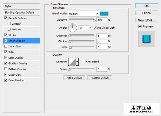 2 inner shadow 550x394 Create Unique Neon Text Effect in Photoshop