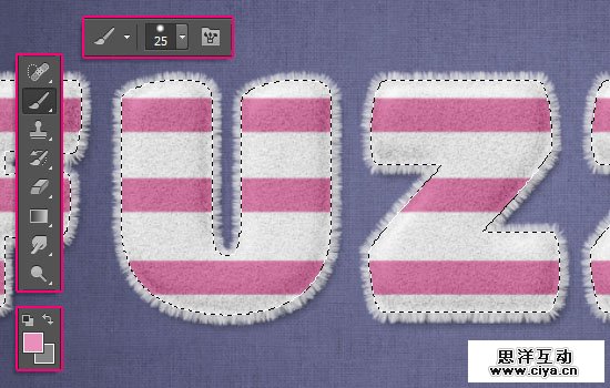 Striped Fuzzy Text Effect step 5