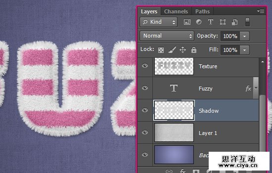 Striped Fuzzy Text Effect step 8