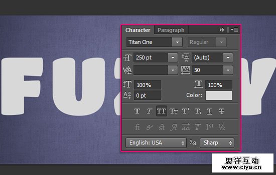 Striped Fuzzy Text Effect step 1