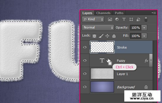 Striped Fuzzy Text Effect step 4