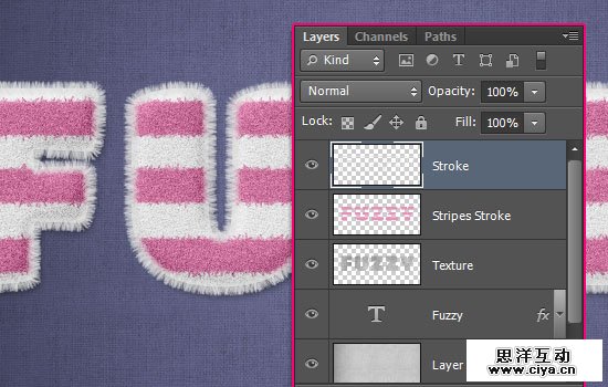 Striped Fuzzy Text Effect step 8