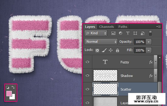 Striped Fuzzy Text Effect step 9