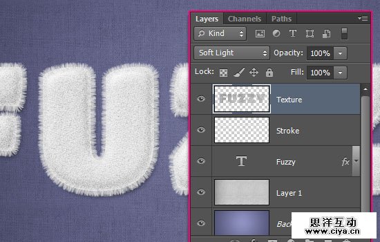 Striped Fuzzy Text Effect step 4