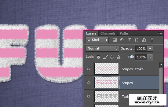 Striped Fuzzy Text Effect step 7