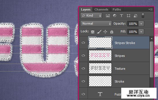 Striped Fuzzy Text Effect step 7