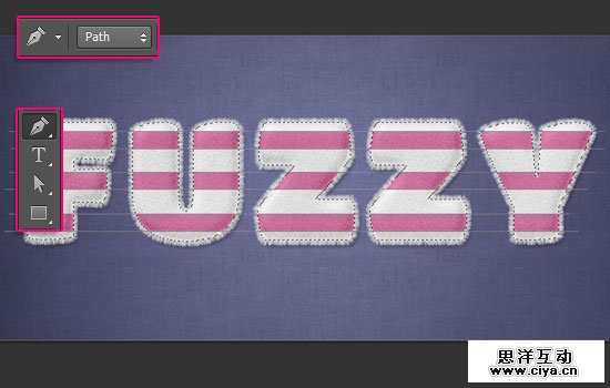 Striped Fuzzy Text Effect step 5