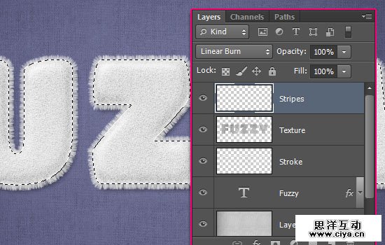 Striped Fuzzy Text Effect step 5