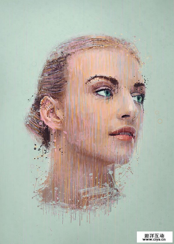 13863840937249441 在Photoshop中创建点彩油墨画人物肖像