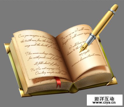 PS中级教程！教你利用PS绘制精美的复古书本图标