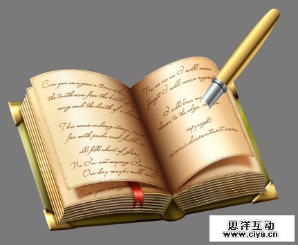 PS中级教程！教你利用PS绘制精美的复古书本图标