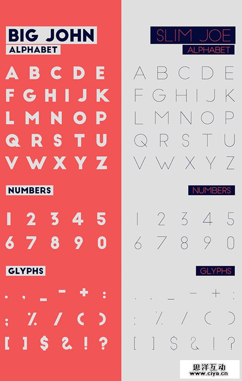 Big John / Slim Joe Free Font