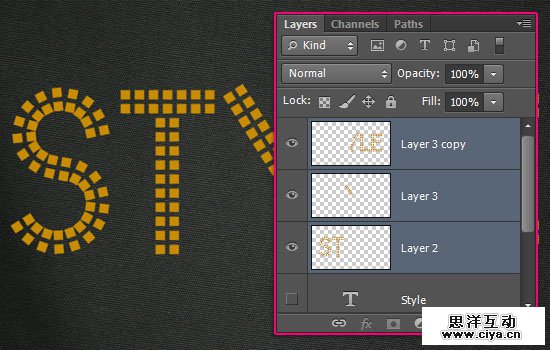Simple Studded Text Effect step 5