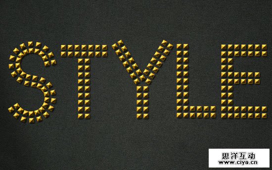Simple Studded Text Effect