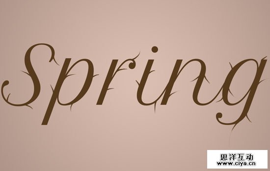 PS教程：创建清新雅致的樱花效果字体