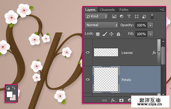 PS教程：创建清新雅致的樱花效果字体