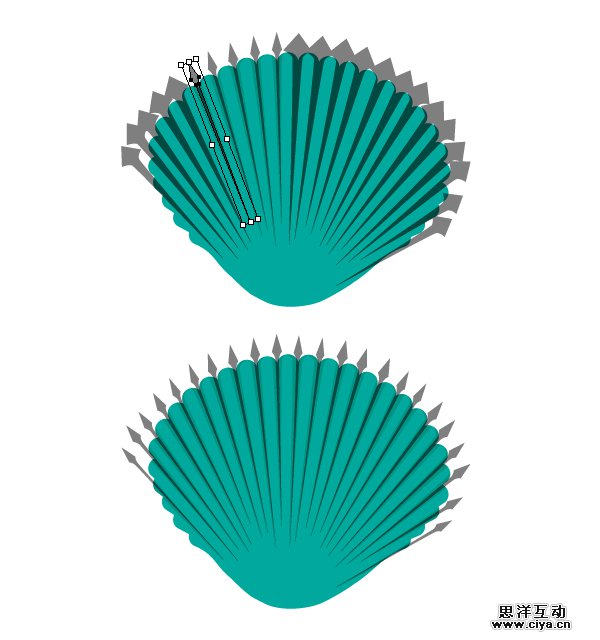 AI教程！手把手教你绘制一枚精美逼真的贝壳