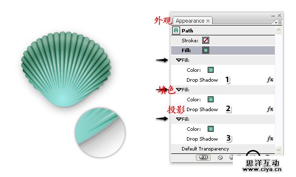 AI教程！手把手教你绘制一枚精美逼真的贝壳
