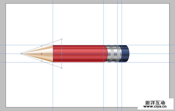 Photoshop教程：绘制一个超级闪亮的铅笔图标