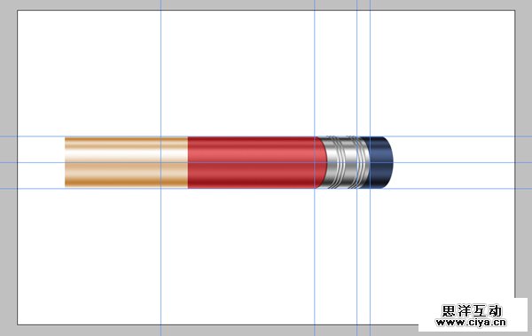 Photoshop教程：绘制一个超级闪亮的铅笔图标