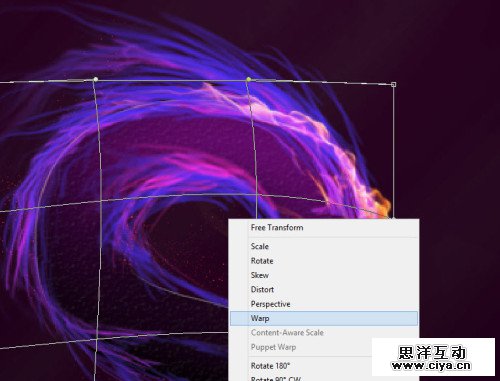 4 warp 500x381 Design Magical Fire Energy Text Effect in Photoshop