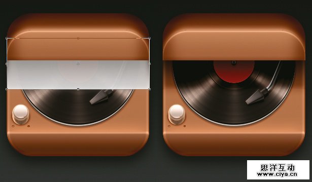 一个写实风格唱机图标的设计思路