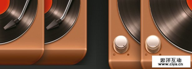 一个写实风格唱机图标的设计思路