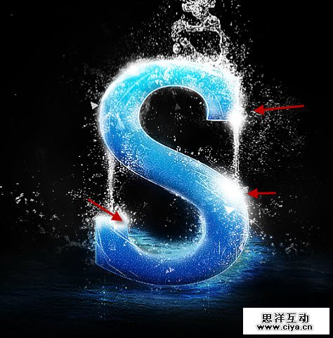 6高光在Photoshop中创建真棒泼水文字效果