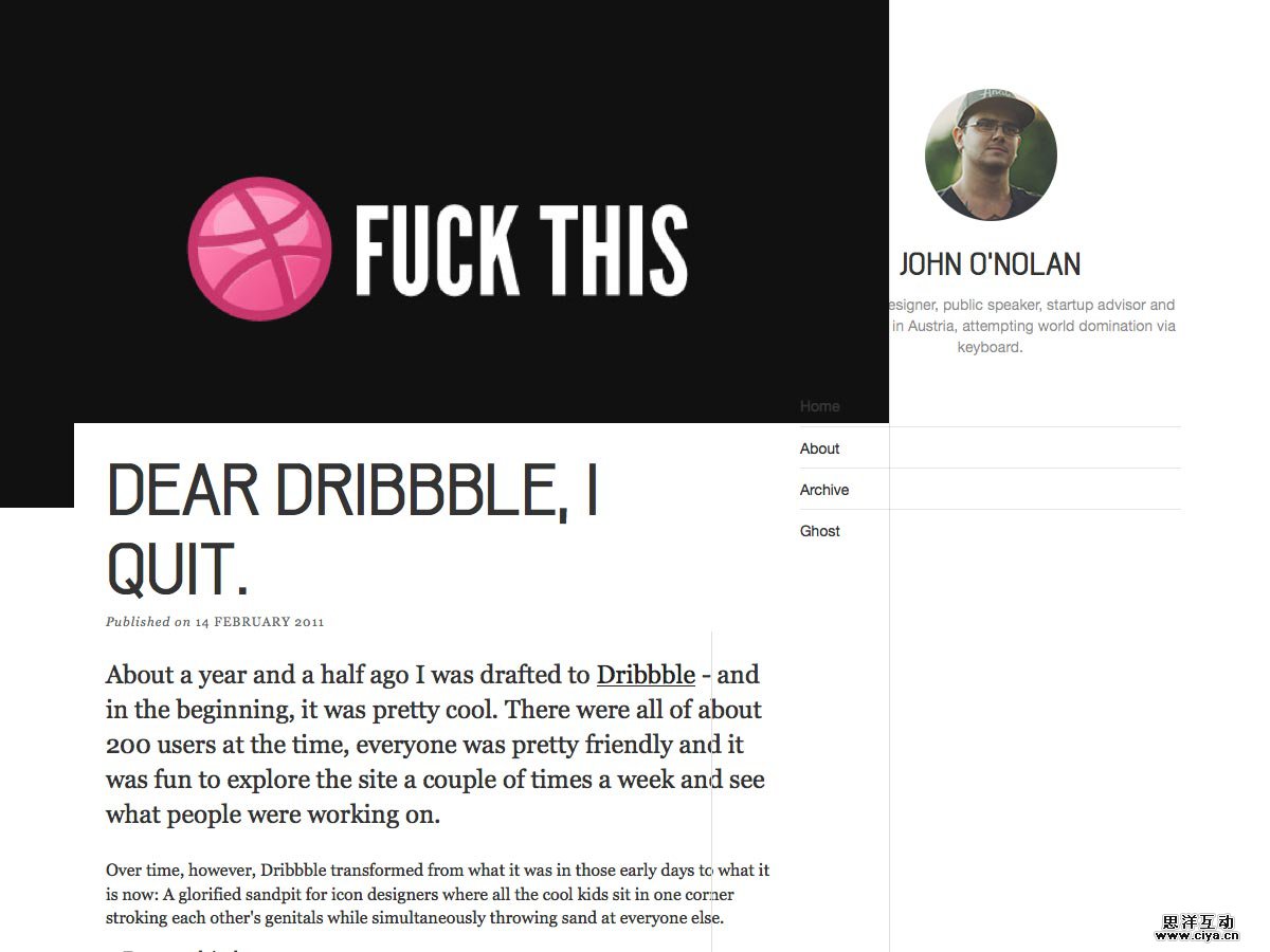 dear dribbble
