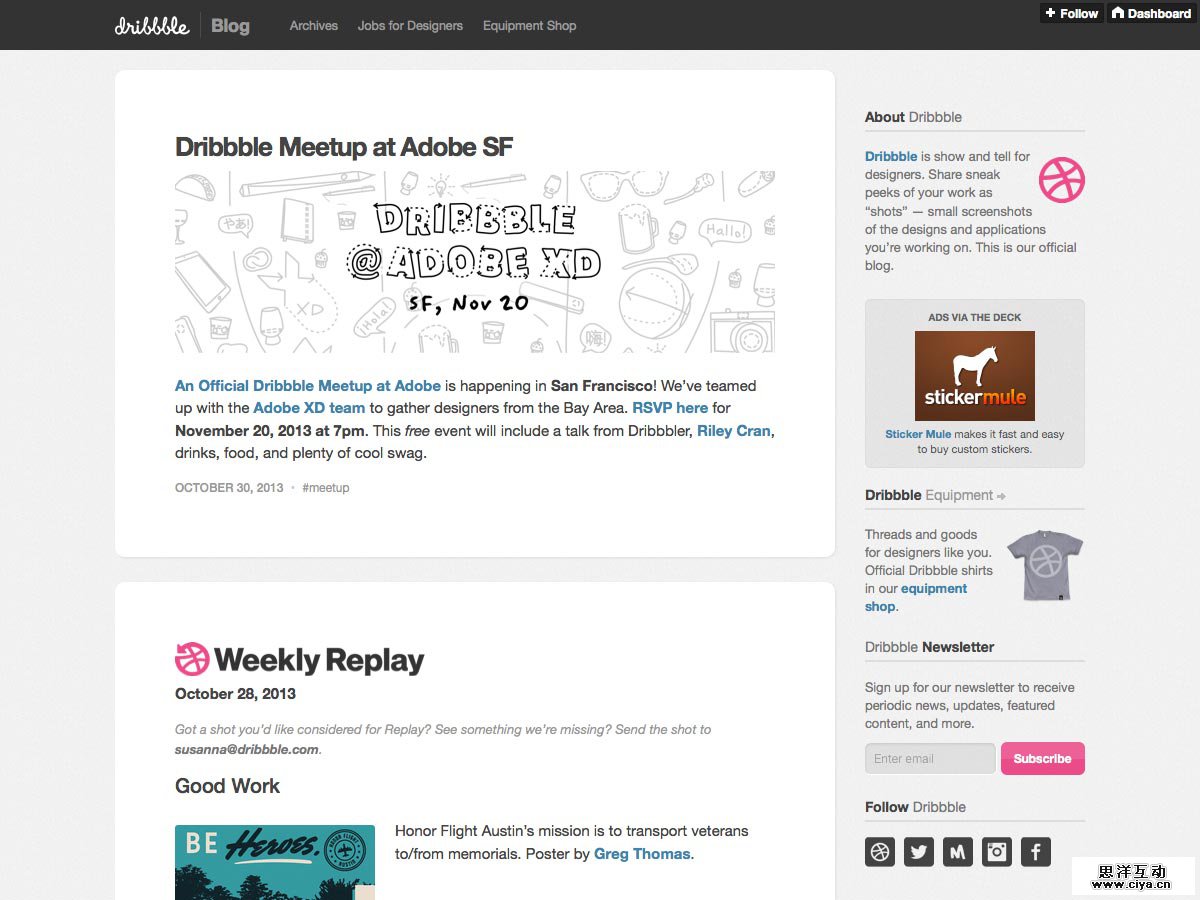 dribbble blog