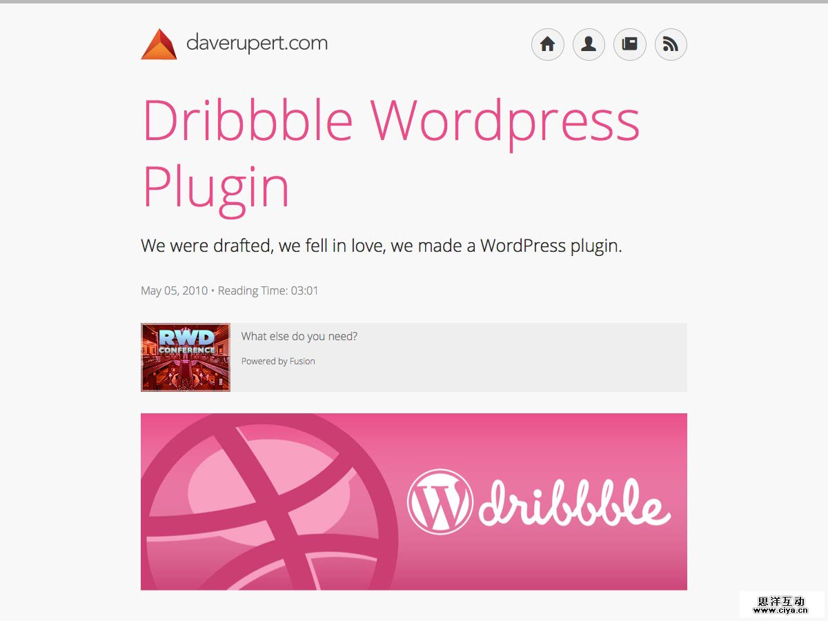 Dribbble WP Plugin