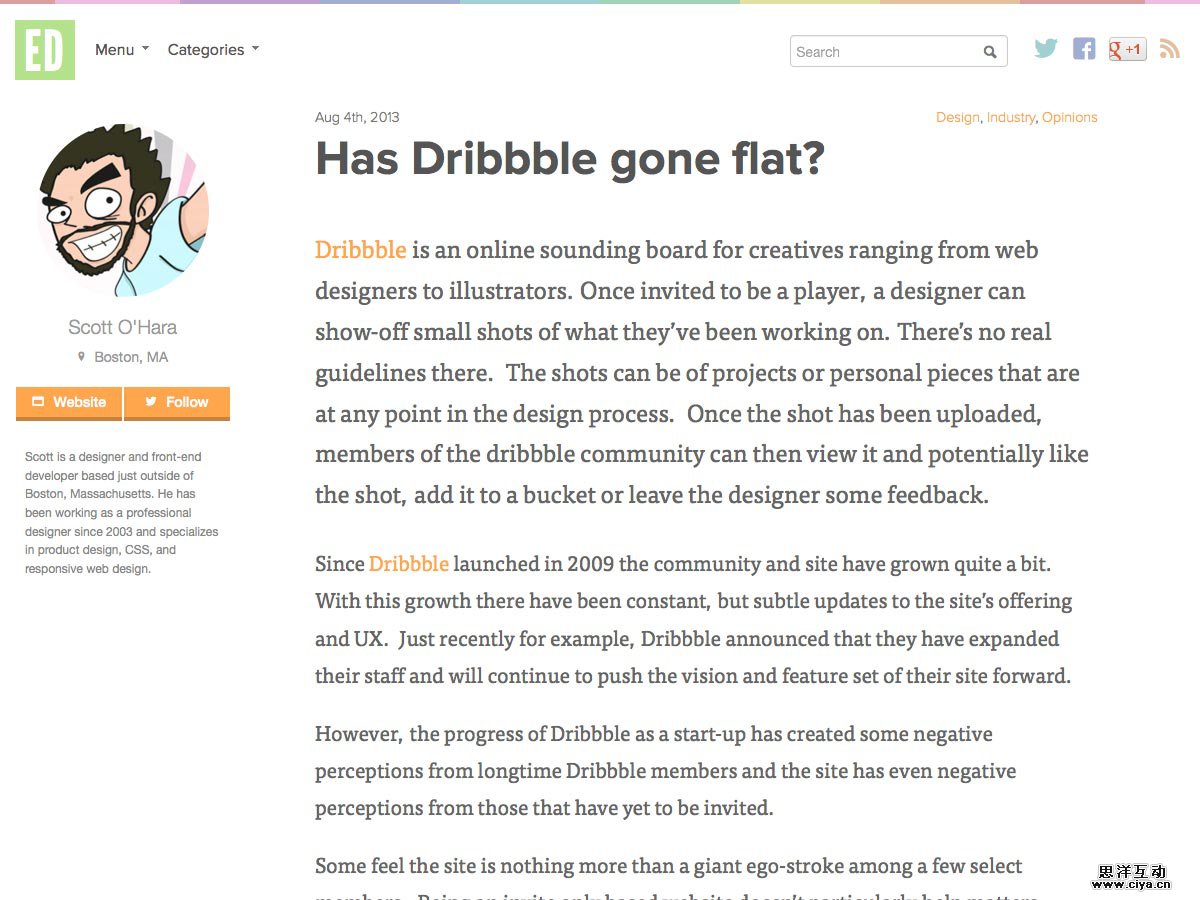 dribbble gone flat