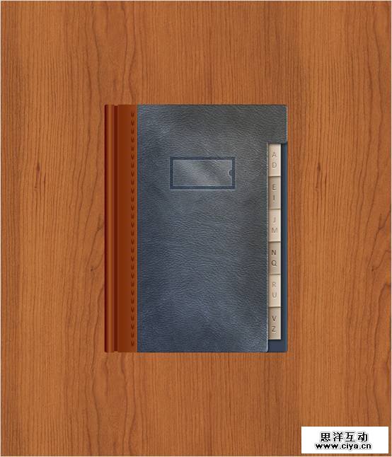 PS教程！手把手教你打造复古的牛皮质感通讯簿图标