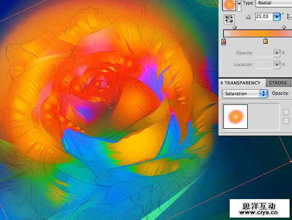 AI高级教程！教你绘制有型有色的抽象派玫瑰花