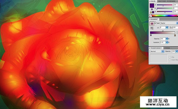 AI高级教程！教你绘制有型有色的抽象派玫瑰花