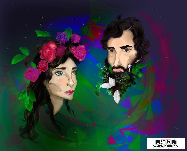 AI高级教程！教你绘制有型有色的抽象派玫瑰花