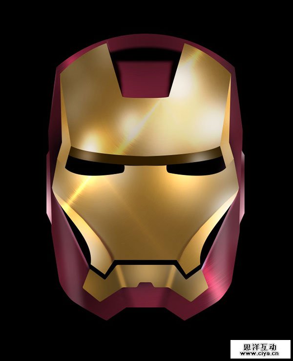 PS+AI教程！教你绘制超酷炫的钢铁侠面具！