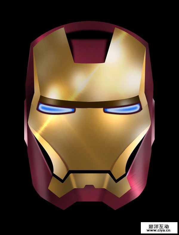 PS+AI教程！教你绘制超酷炫的钢铁侠面具！