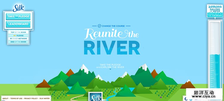 Reunite the River animated css parallax scrolling