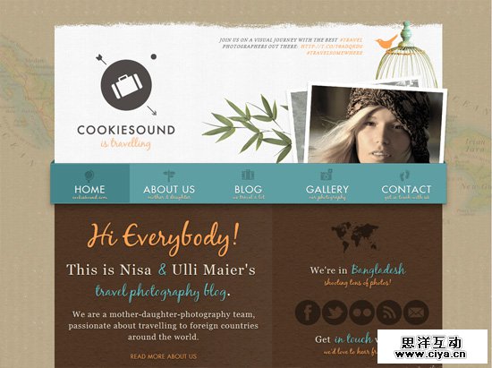 Textured website design example: Cookiesound